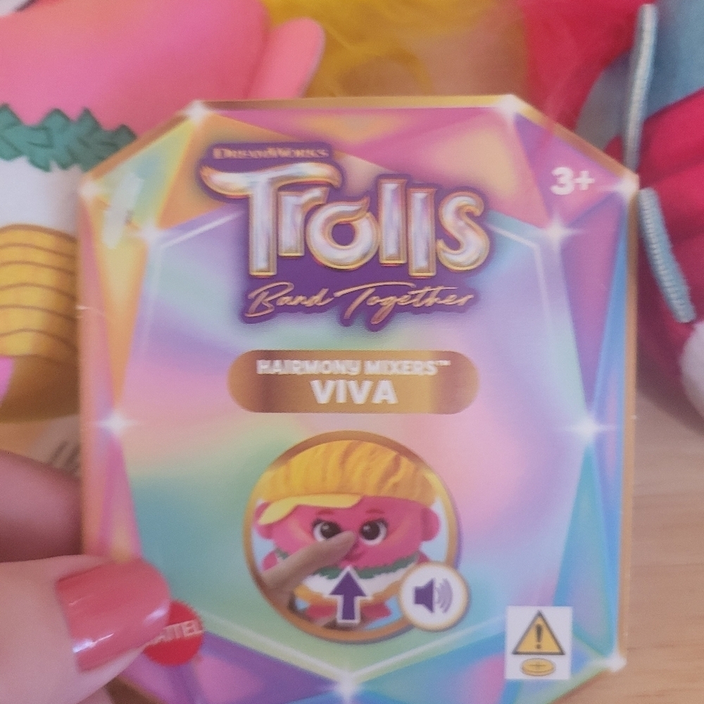 Dreamworks Trolls Band Together Hairmony Mixers Plush W/Sound Floyd Viva - Picture 3 of 4